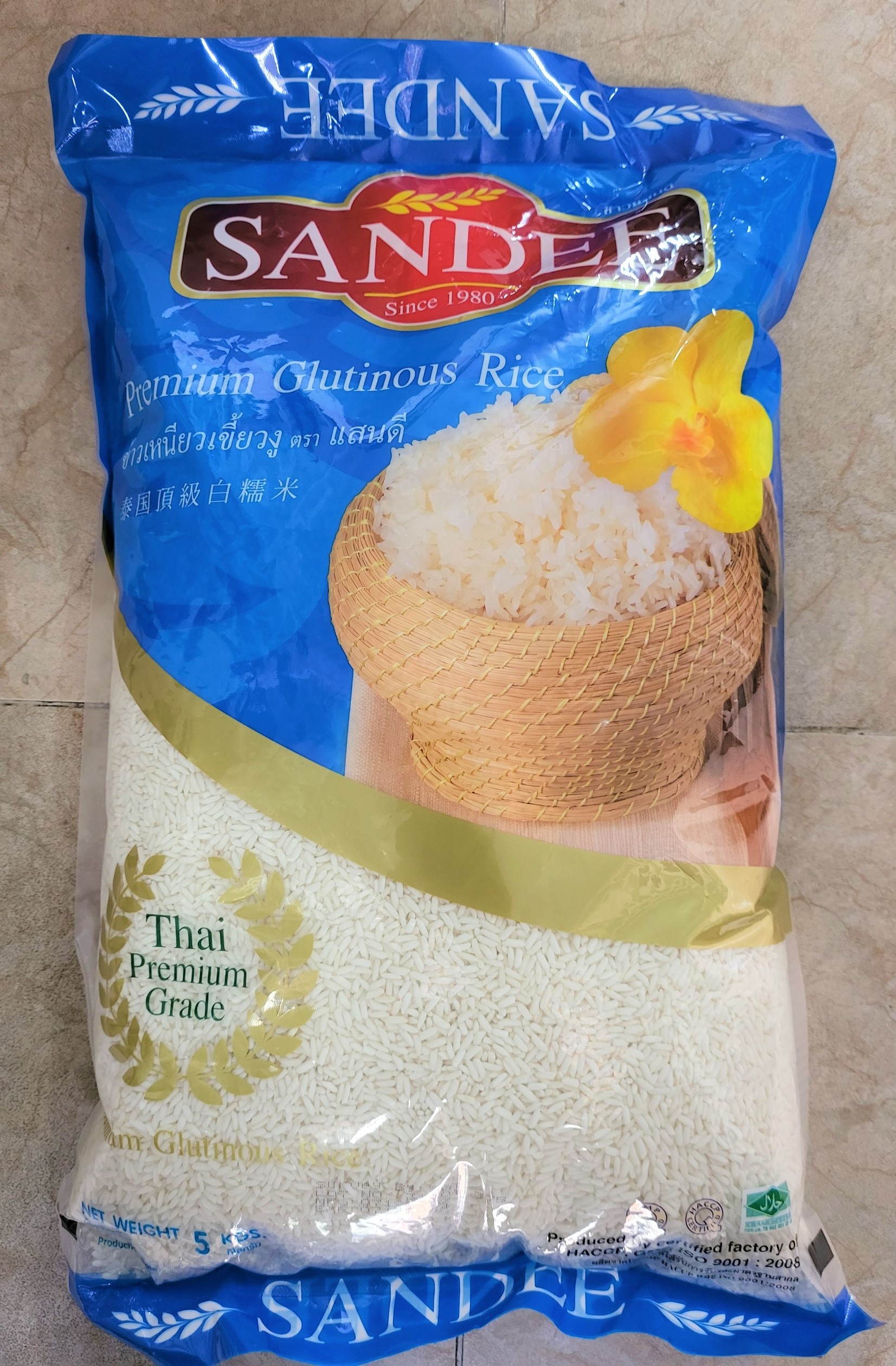 TÚI LỚN X.DƯƠNG 5Kg GẠO NẾP THÁI Thailand SANDEE Fineness Glutinous Rice