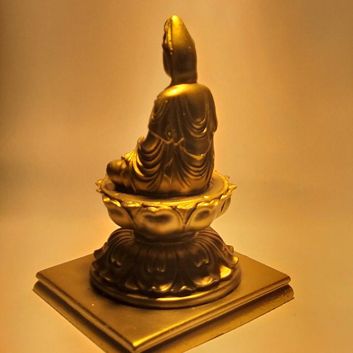 Tượng Phật Bà Quan Âm sơn màu đồng đẹp