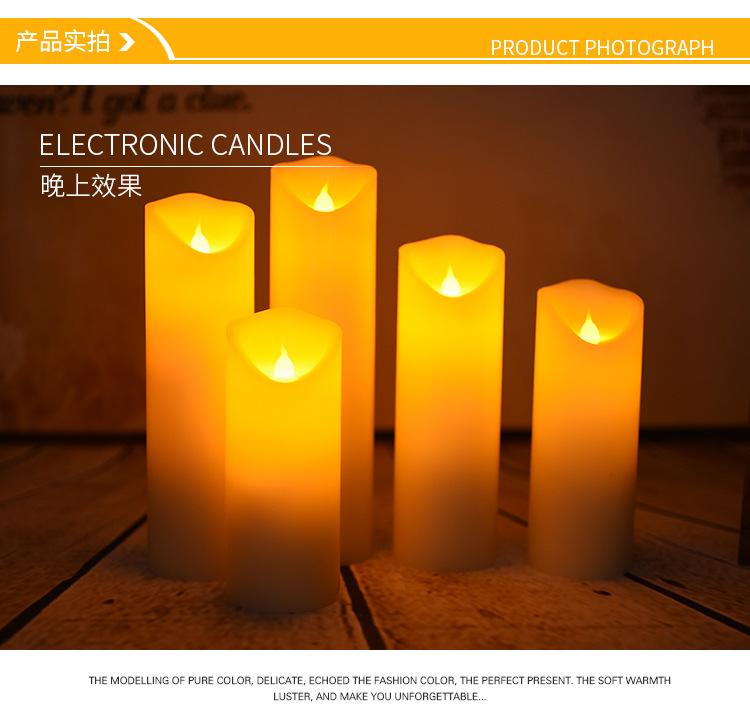 Bộ 5 cây nến điện tử trang trí đèn Led ( có ngọn lắc lư như thật tặng kèm 1 điều khiển từ xa)
