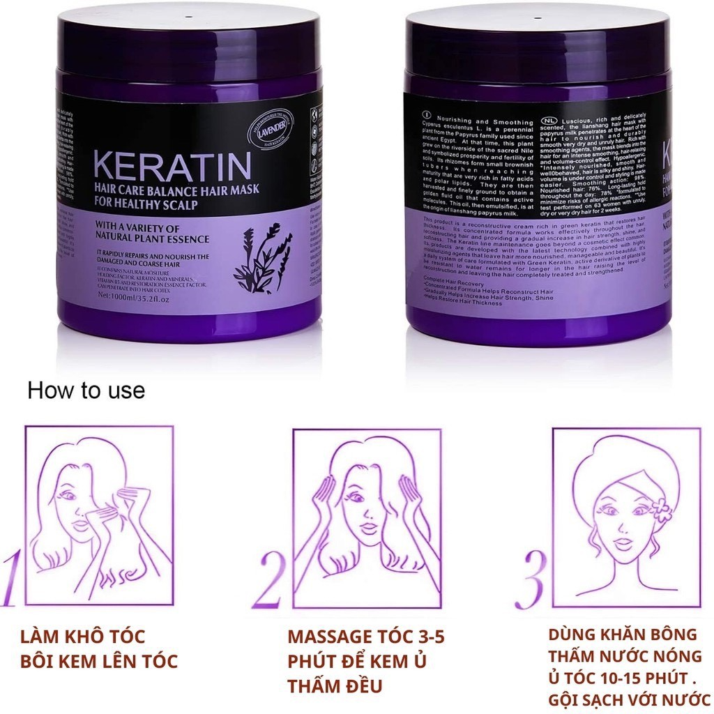 Kem ủ tóc KERATIN COLLAGEN 1000ML