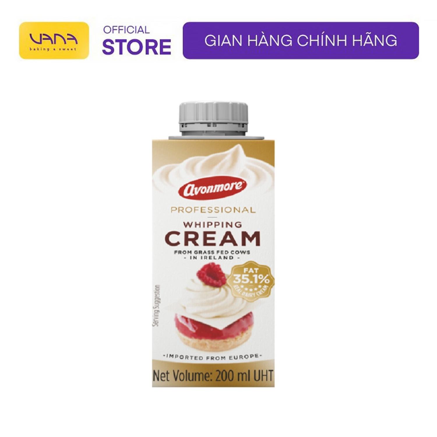 [Chỉ ship nội thành Hà Nội] Kem tươi Avonmore whipping cream (200ml)