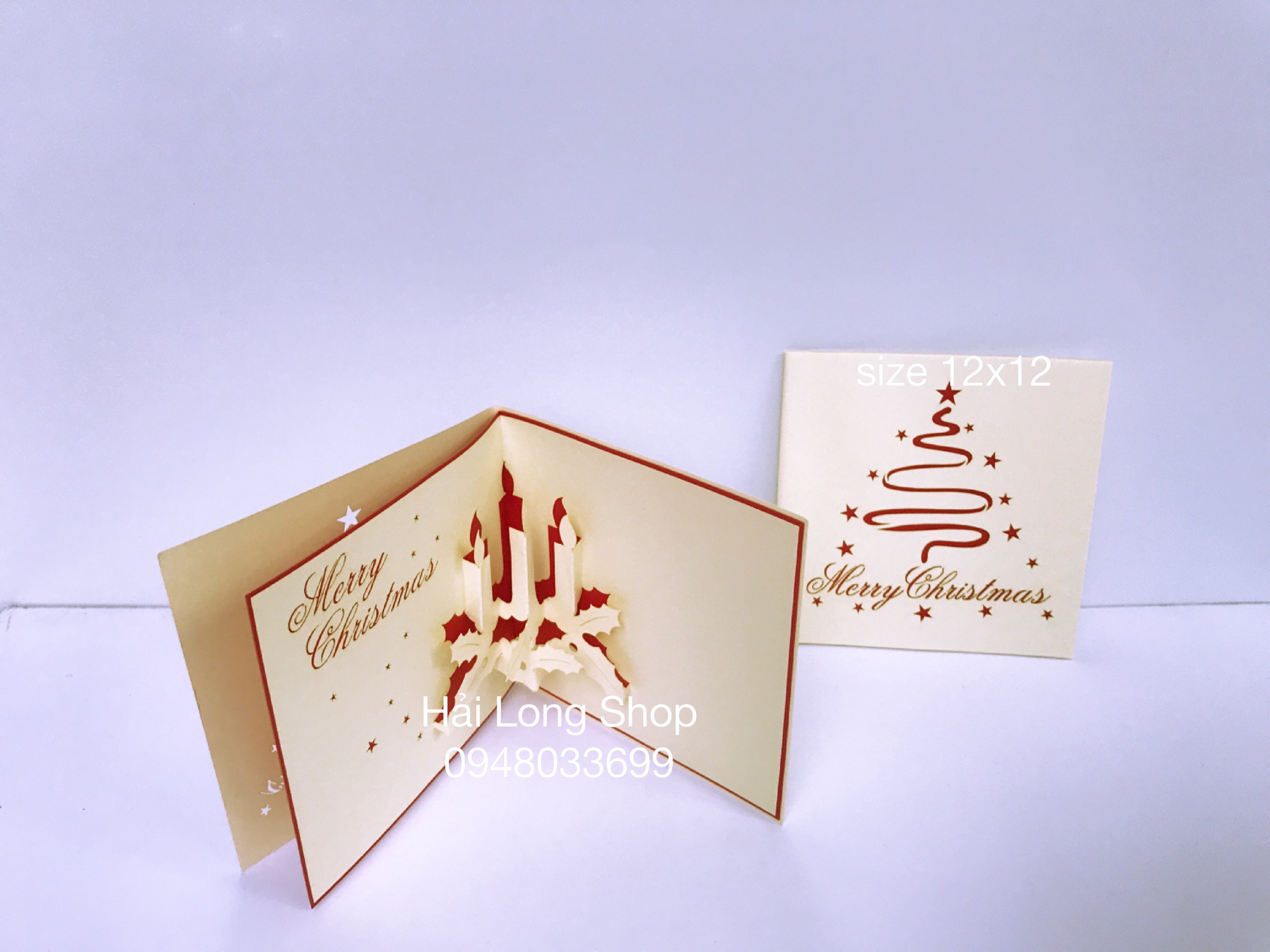 Nến Giáng Sinh 2  - Noel - Thiệp 3D