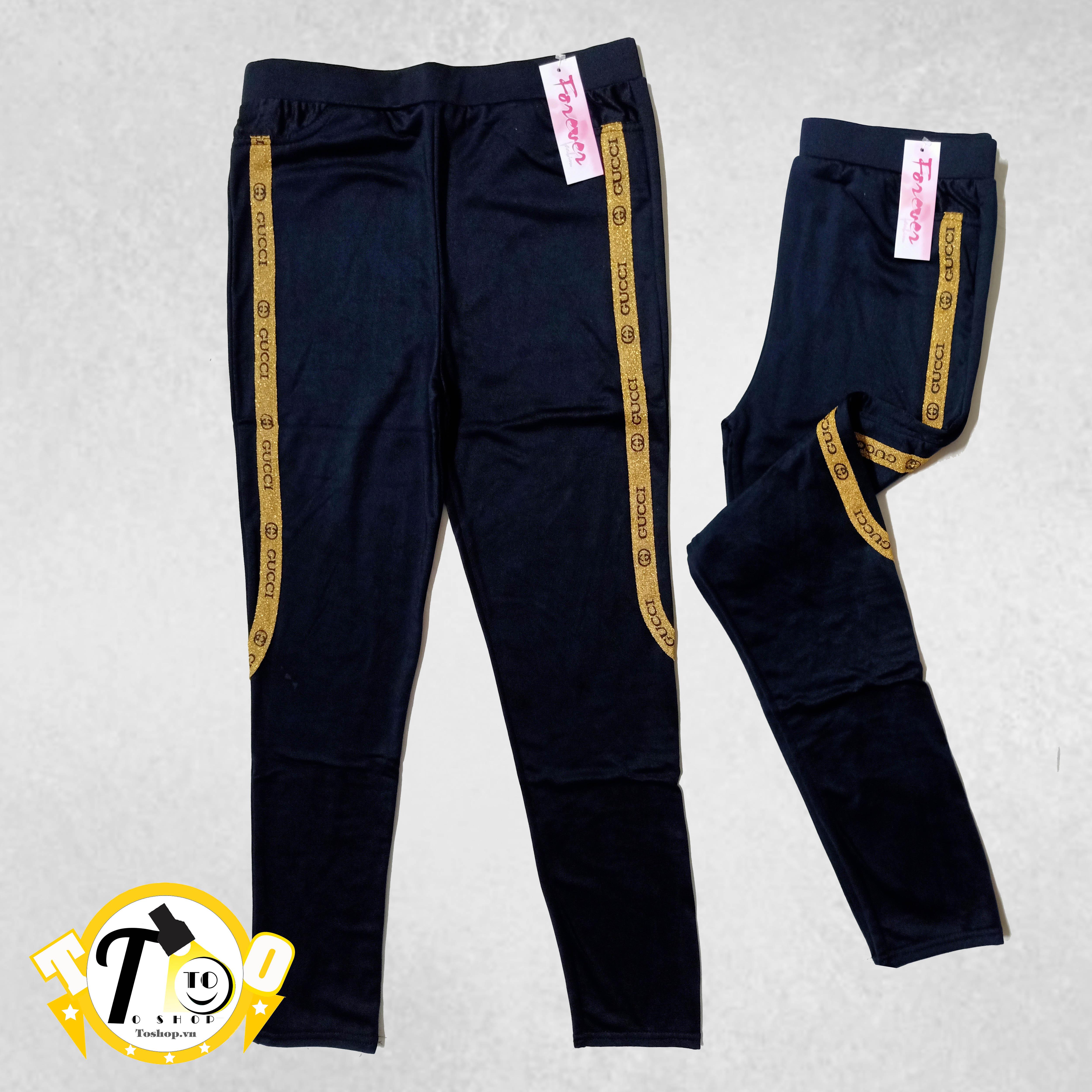 [HCM]Quần Thun Nữ ôm body - legging nữ (GC Vàng ánh đen Chất vải thun co giãn tốt ) GC1