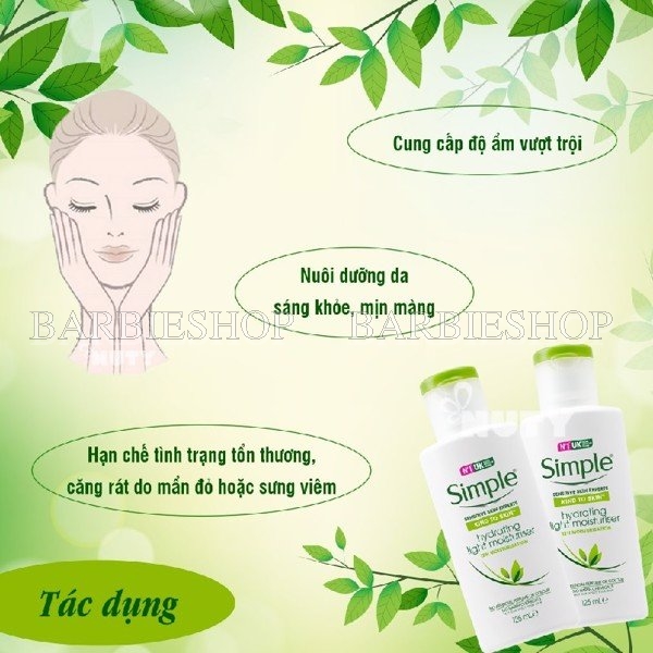 Kem dưỡng ẩm  Simple Hydrating Light Moisturise