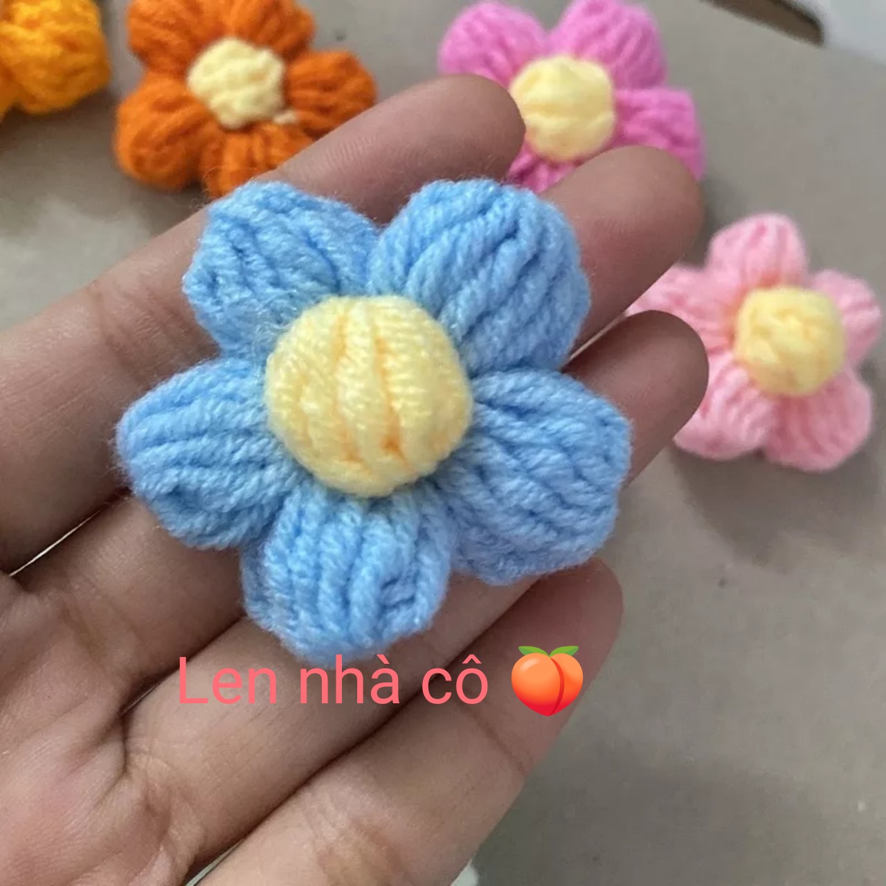 HOA LEN HANDMADE TRANG TRÍ ÁO, BALO  (ĐƯỢC CHỌN MÀU)