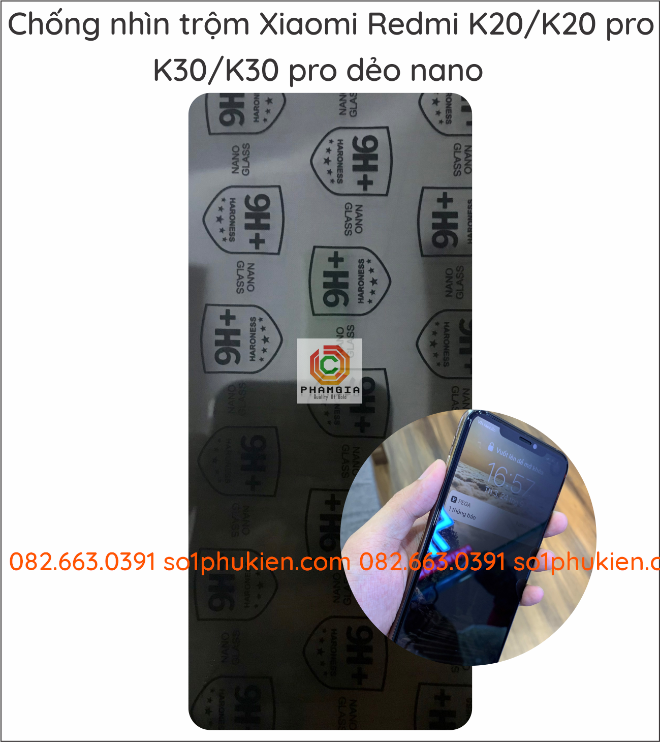 Dán cường lực chống nhìn trộm Xiaomi Redmi K20 / K20 pro / K30 / K30 5G / K30 pro dẻo nano