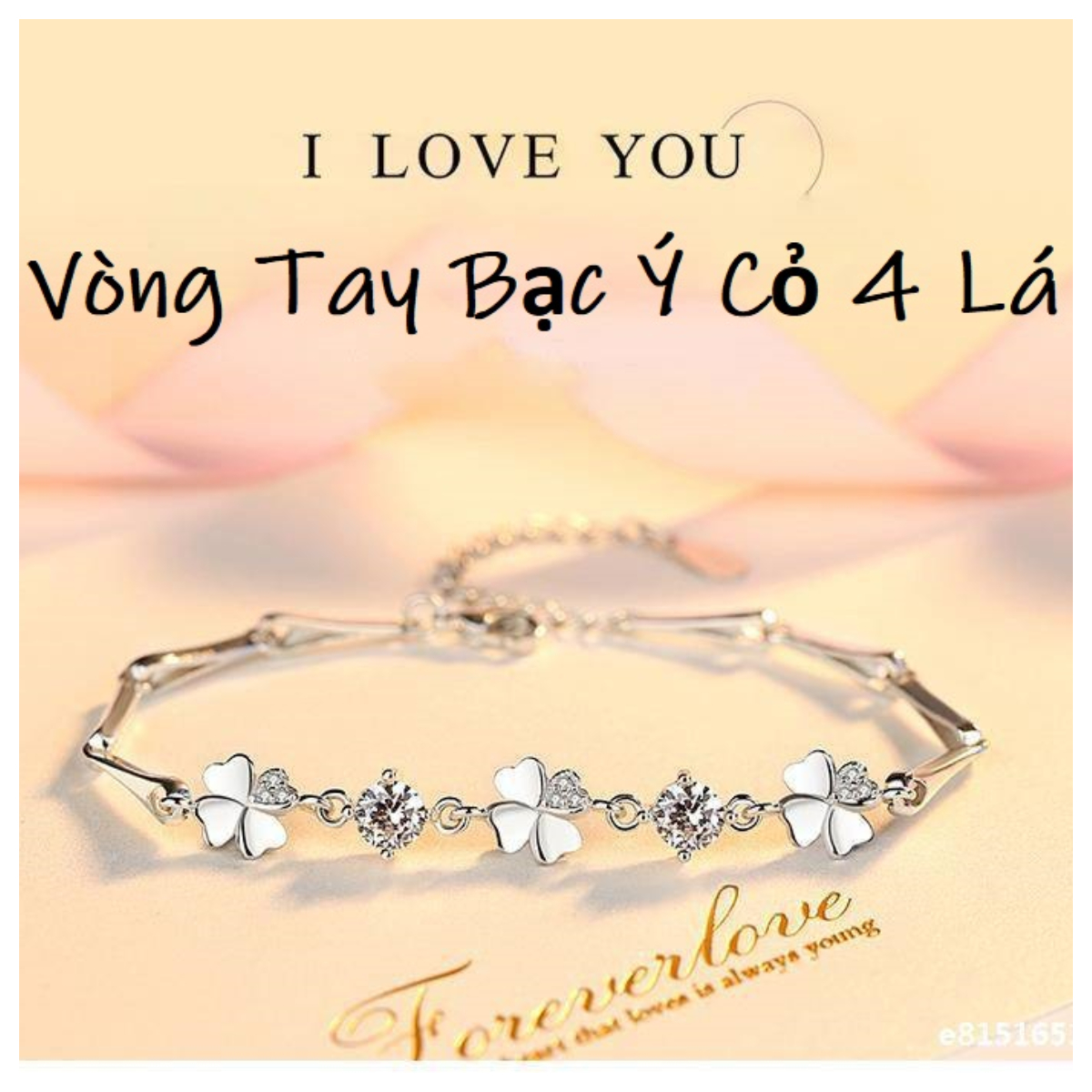 Vòng Tay Nữ Bạc Ý S925 Cỏ 4 lá Sang Trọng Nữ Tính Quí Phái  LTBACCO4LA