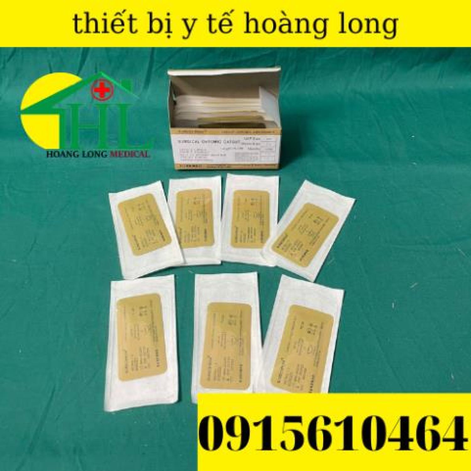 Chỉ catgut size từ số 1 đến số 6 hộp 12 sợi