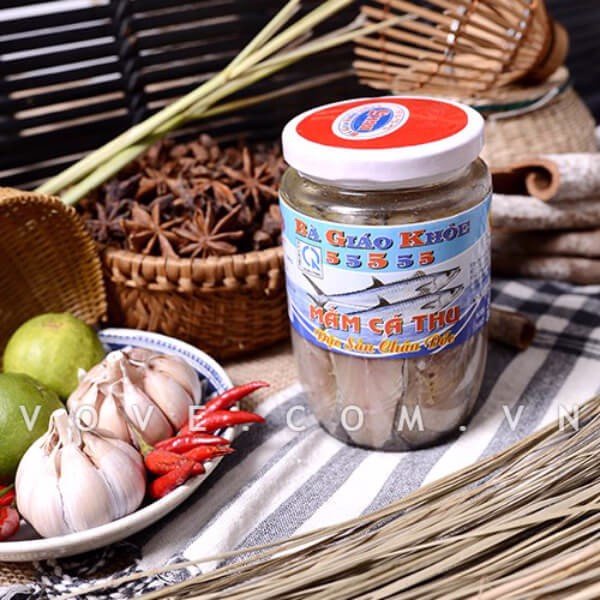 Mackerel Fish Sauce Cut into Pieces, Ba Giao Khoe Chau Doc Brand, 400Gr