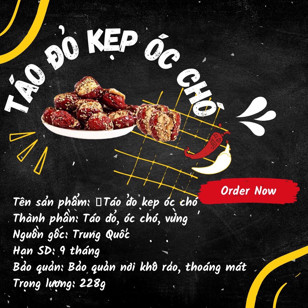 Táo đỏ nhân óc chó