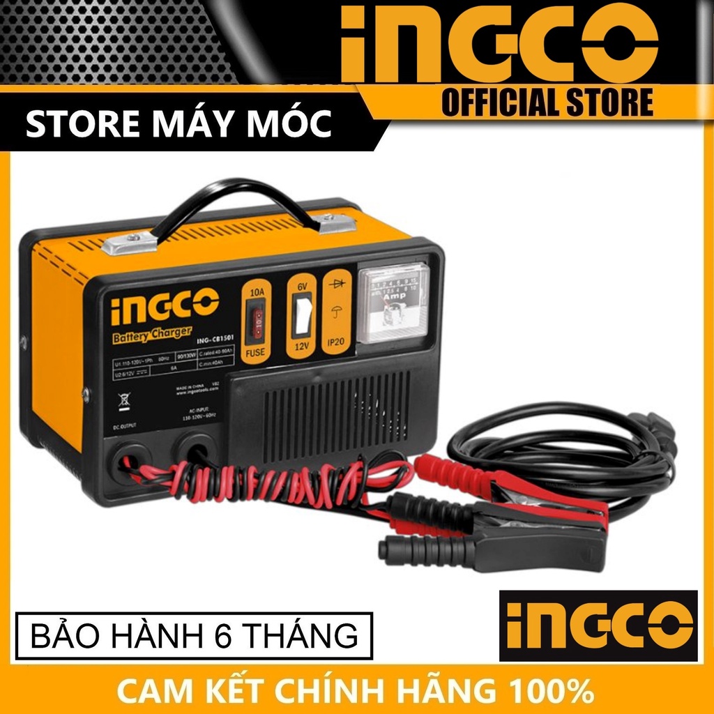 Máy sạc bình điện ắc qui 220-240v ingco ing-cb1501- hàng chính hãng