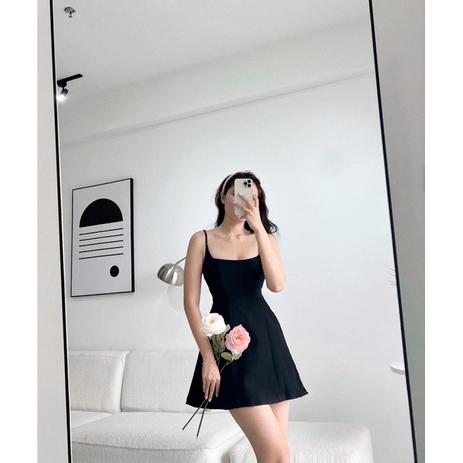 (Sẵn Ship Hỏa Tốc) Đầm Xoè 2 Dây Hàng Thiết Kế