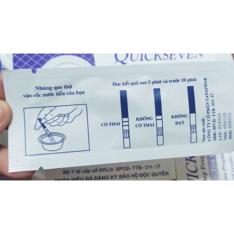 Que Thử Thai Quickseven, Quicktana 1 Hộp 1 Que
