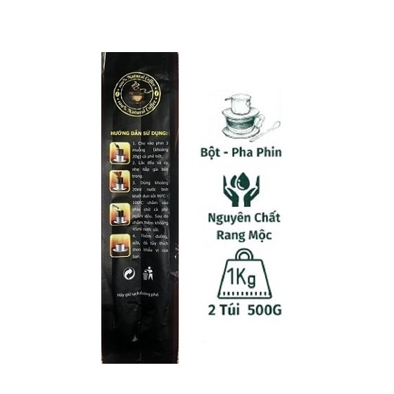 Combo 2 Bịch (mỗi bịch 500gr) Cà phê pha phin Nam Phát đậm đà - Đặc sản Buôn Ma Thuột