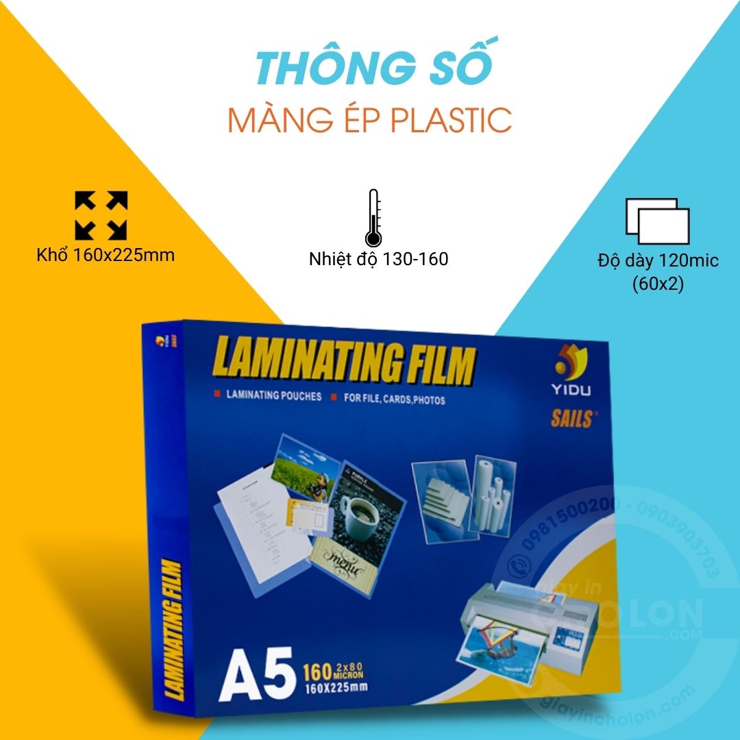 Nhựa ép plastic khổ a5 80mic 100 tơ