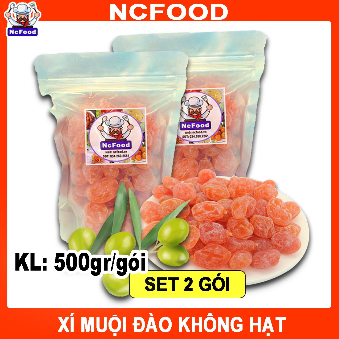 Xí muội Đào 1 Kg (xí muội không hạt)