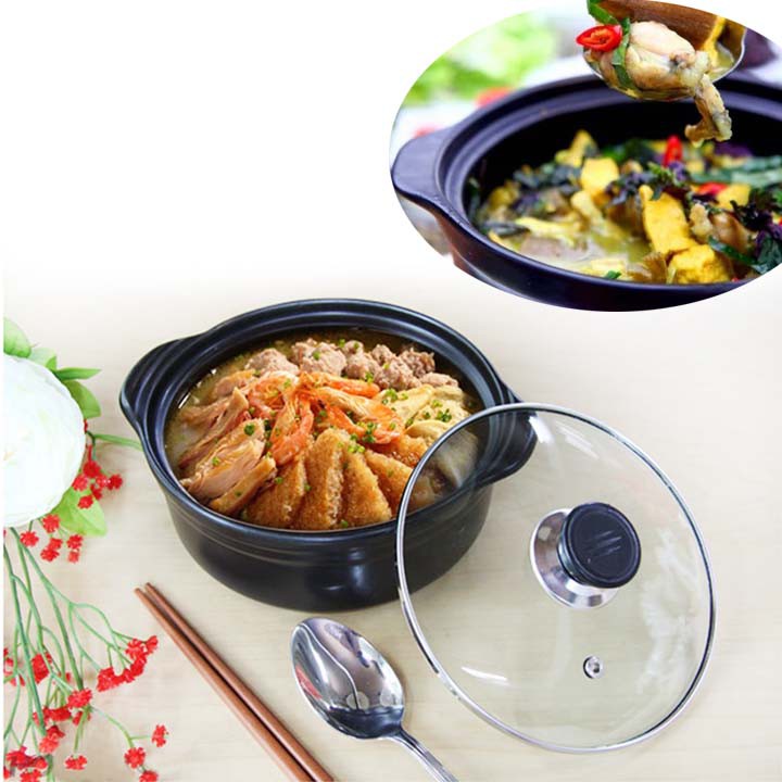 NỒI ĐẤT KHO CÁ THỊT LOẠI 2 LÍT - NỒI ĐẤT 2L Cao câp