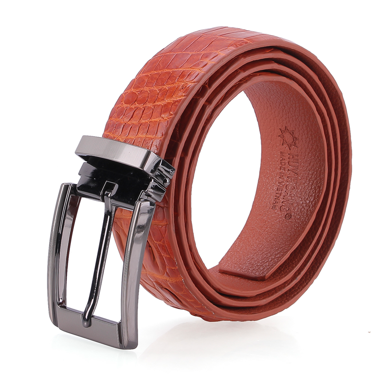 Dây nịt nam da cá sấu gai đuôi đầu kim nhiều màu hq4733-34-35-37