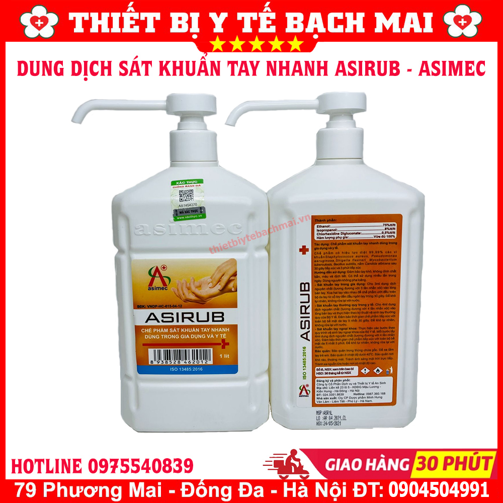 Dung Dịch Sát Khuẩn Tay ASIRUB Chai 1000ml