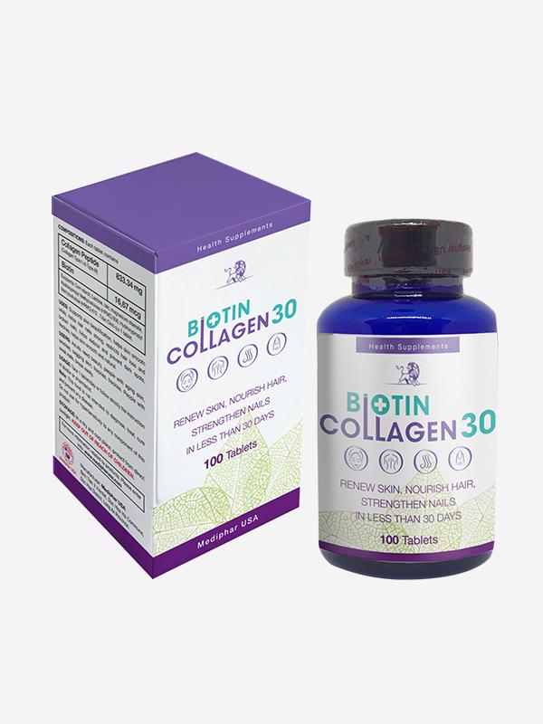 Biotin Collagen 30 -đẹp da, hỗ trợ mọc tóc Mediphar USA