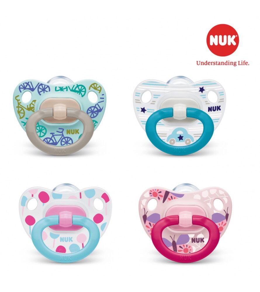Bộ 2 ty giả nuk silicon classic 0-6m6-18m