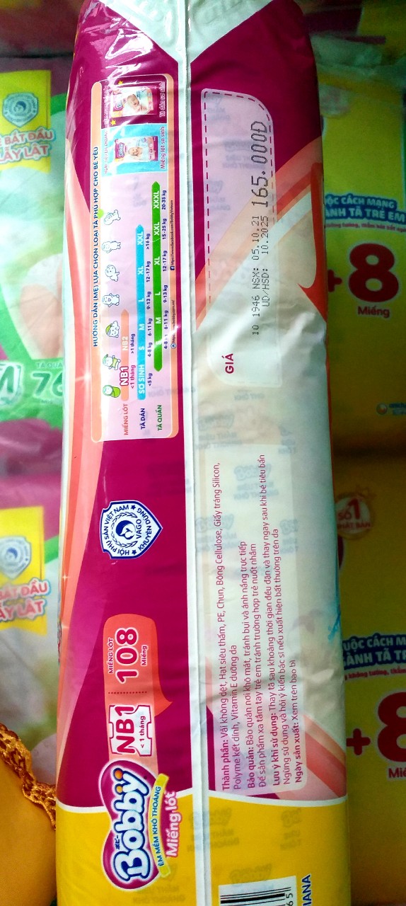 (TẶNG n=NGẪU NHIÊN)-MIẾNG LÓT SƠ SINH NEWBORN 1 - 108 MIẾNG