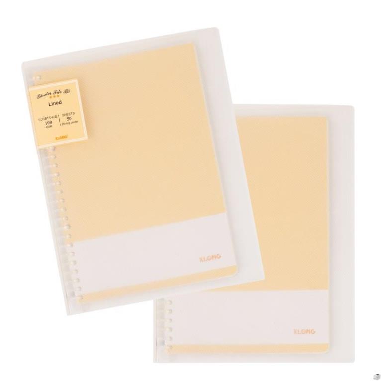 Sổ còng nhựa 26 chấu kẻ ngang nét đứt b5 50 tờ 100/76; ms: 529 .