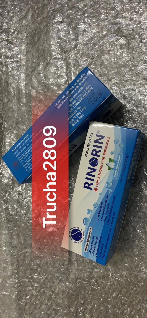 Hỗn hợp rửa mũi Rinorin (Hộp 30 gói)