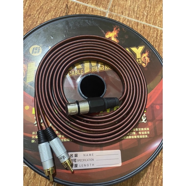 Dây Canon Cái ra 2 đầu AV ( dành cho từ Vang ra Sub Điện) 3M