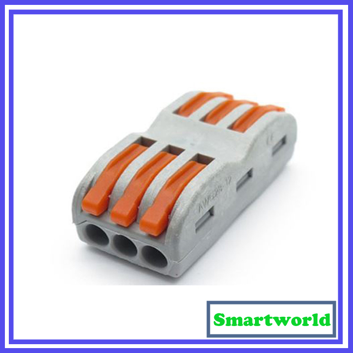 10 đầu nối dây điện đầu nối cáp - Bộ 10 cút nối dây điện nhanh 6 cổng 2 đầu 3 màu KV774-6P2