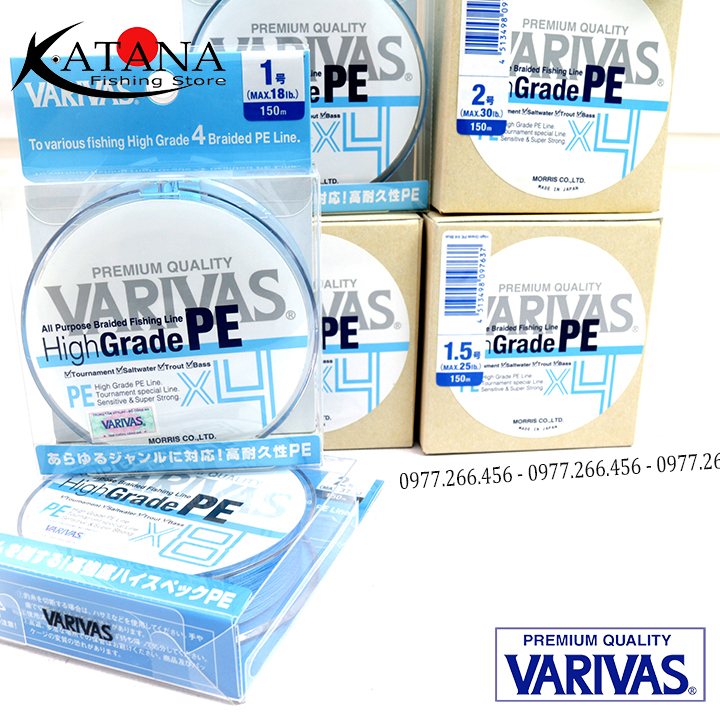 Dây PE Varivas HIGH GRADE PE X4 - High Grade X8