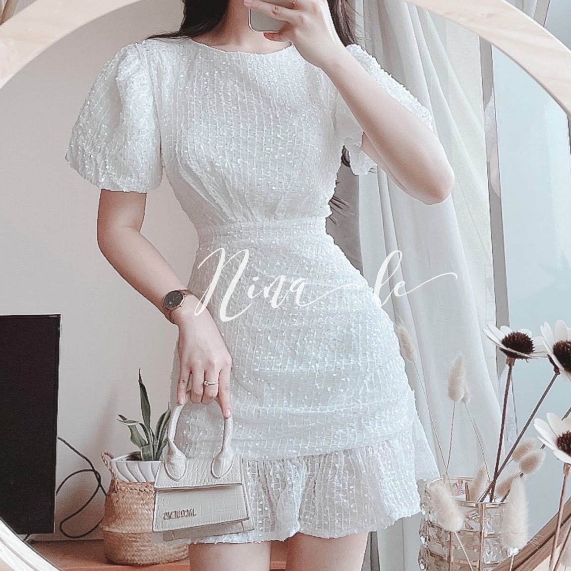[HCM]Đầm dự tiệc xoè phối đầm đuôi cá siêu sang [kem hinh that]