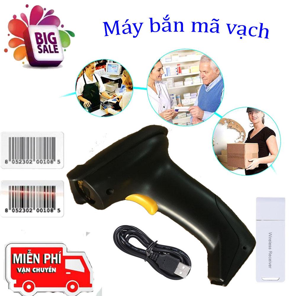 Máy Quét Mã Vạch Không Dây, máy quét ma - Máy Bắn Mã Vạch Không Dây Cao Cấp, Máy Scan Cực Nhanh, Quét Mã Vạch Hàng Hóa,, Nhỏ, Gọn, Tiện Dụng, Công Nghệ Laser Tiên Tiến , Sale-50%, Bảo Hành 12 Tháng 1 Đổi 1 Trên Toàn Quốc