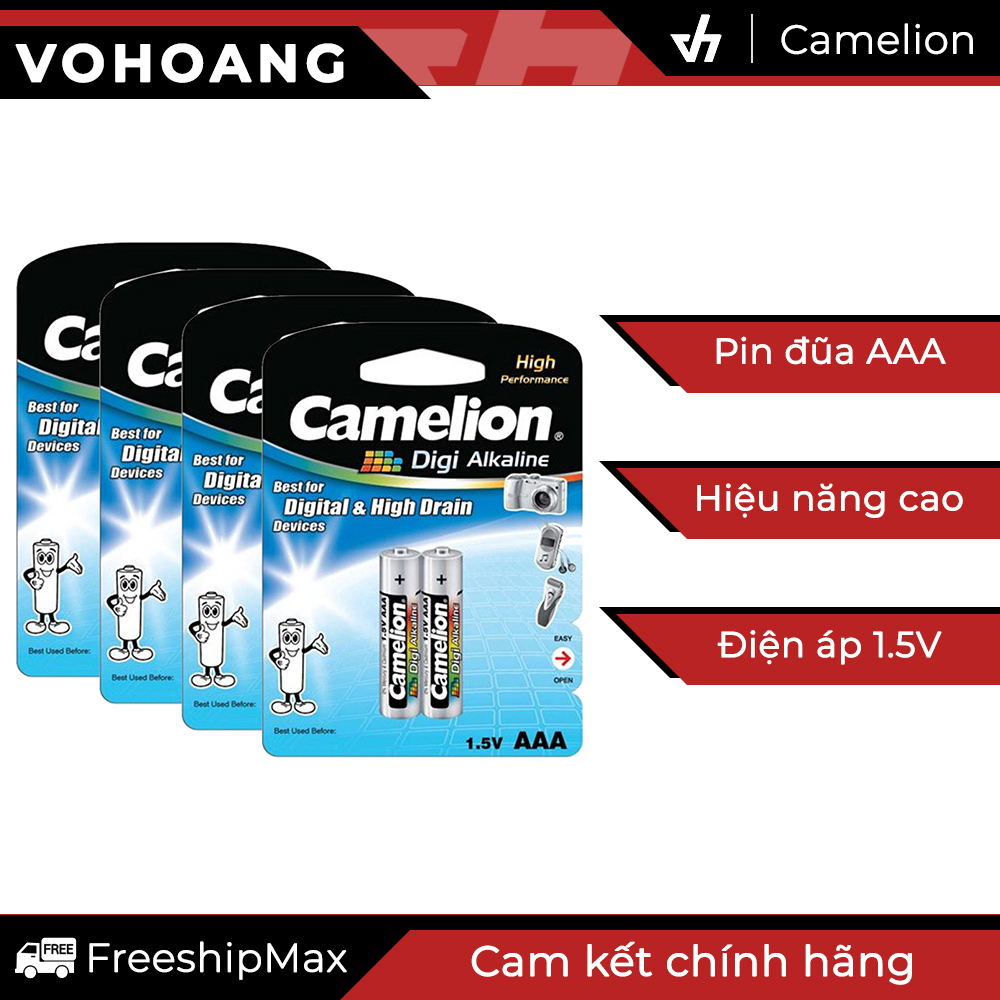 Bộ 8 pin AAA Camelion Alkaline Digi