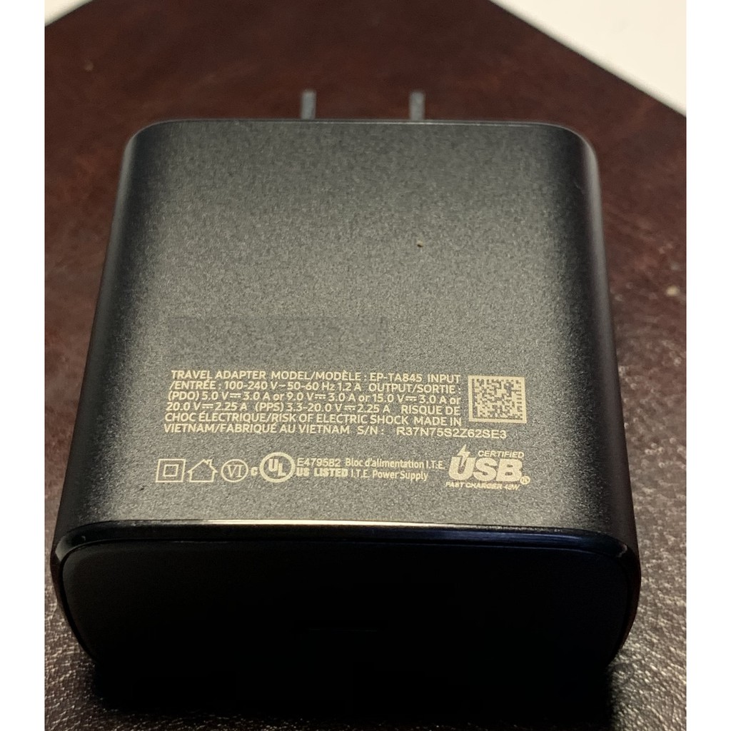 Củ sạc Zin chân Dẹt 45W dùng cho cho Note10 plus/S20/Note20
