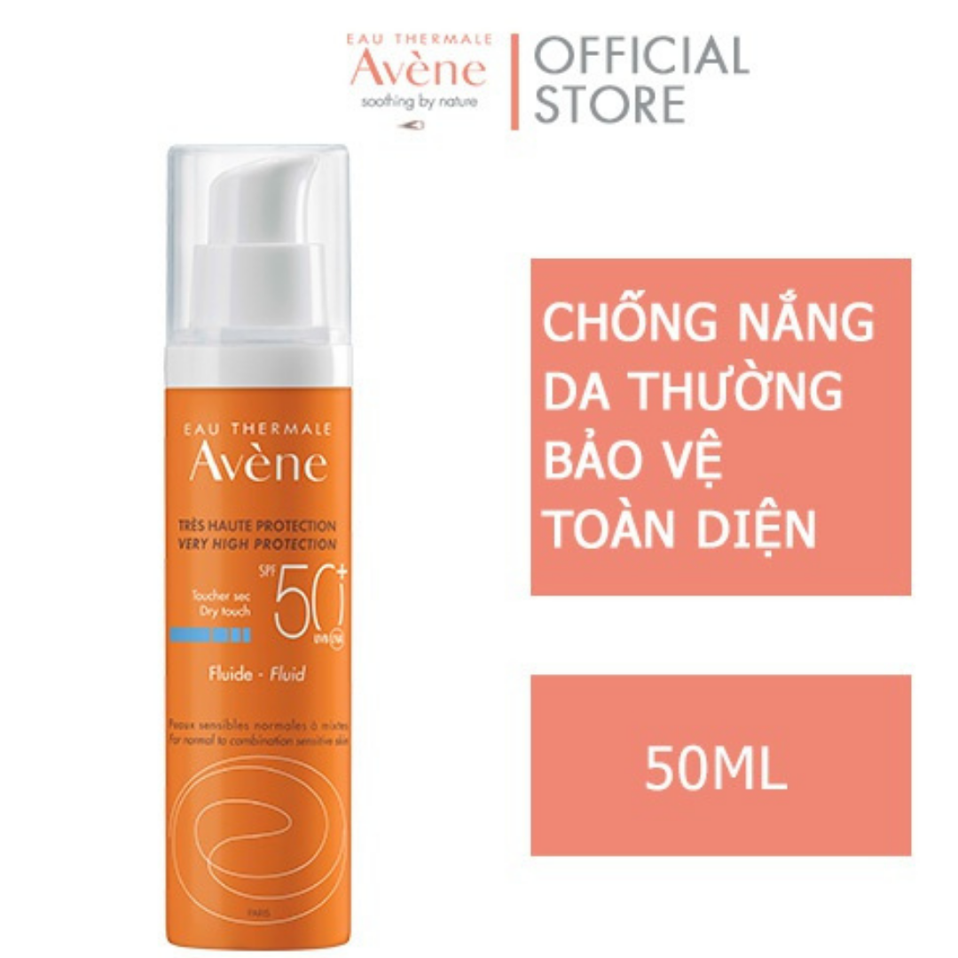 (AUTH- PHÁP) Kem chống nắng Avene Dry Touch Fluide SPF50+ 50ml