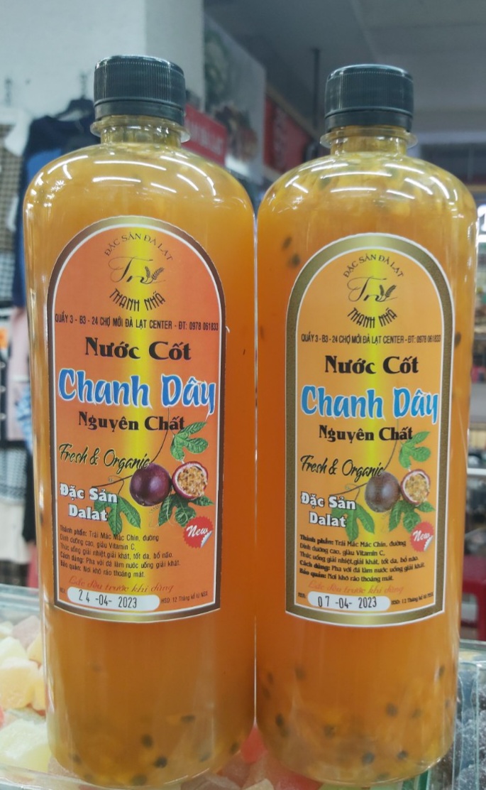 NƯỚC CỐT CHANH DÂY ĐẬM ĐẶC 100% NGUYÊN CHẤT 1 LÍT