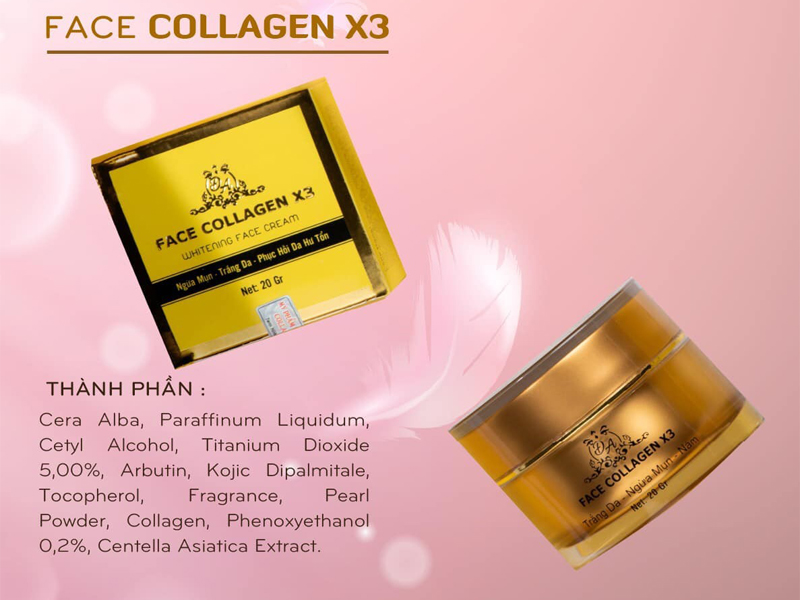 Kem FACE COLLAGEN X3 - Trắng sáng mịn màng