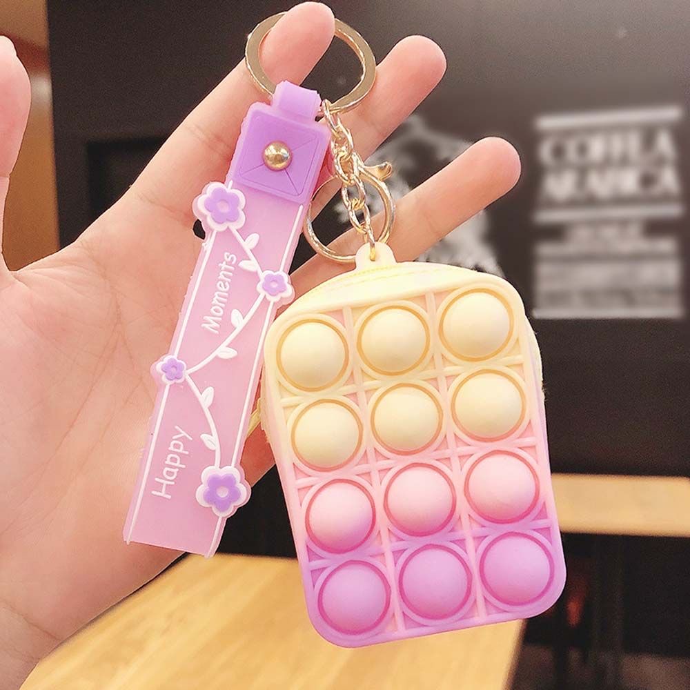 Ví đựng tiền mini bằng silicon Popit có móc khoá