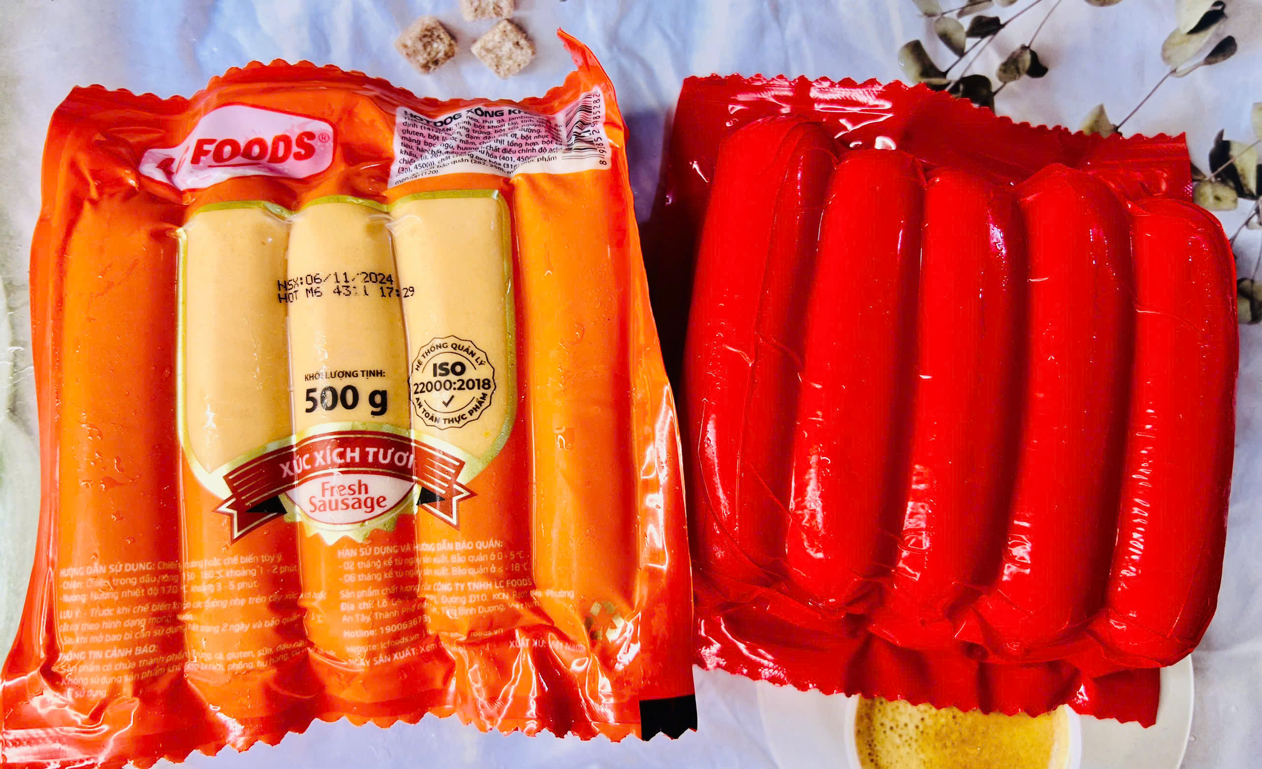 Gói 10 cây Xúc xích Đức Lacusina (500g)