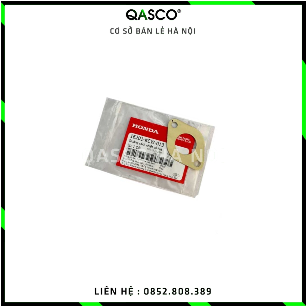Gioăng cách nhiệt cổ hút HONDA FUTURE, WAVE ALPHA (16201KCW013) QASCO