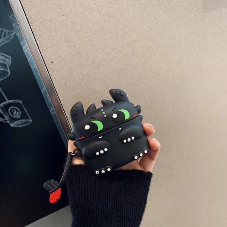 Ốp tai nghe không dây pro 3 1/2 rồng đen trắng siêu ngầu 1005CAFD