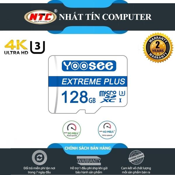 Thẻ nhớ MicroSDXC Yoosee Extreme Plus 128GB UHS-I U3 4K R90MB/s W40MB/s (Trắng xanh) - Nhất Tín Computer
