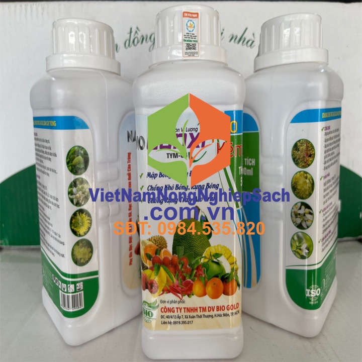 Chai 500ml phân bón vi lượng nano canxi bo kẽm