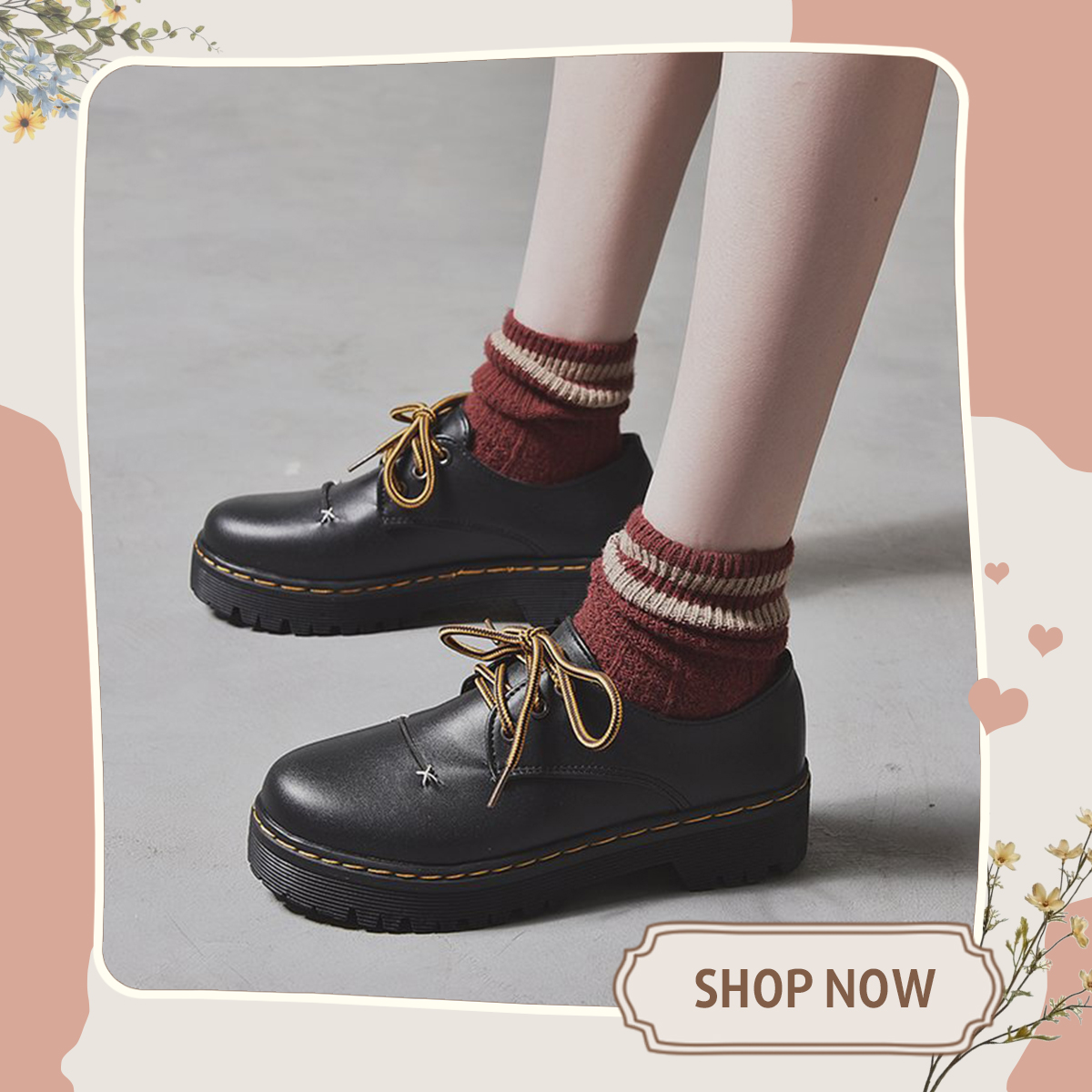 Giày Oxford JMate phong cách Hàn Quốc vintage