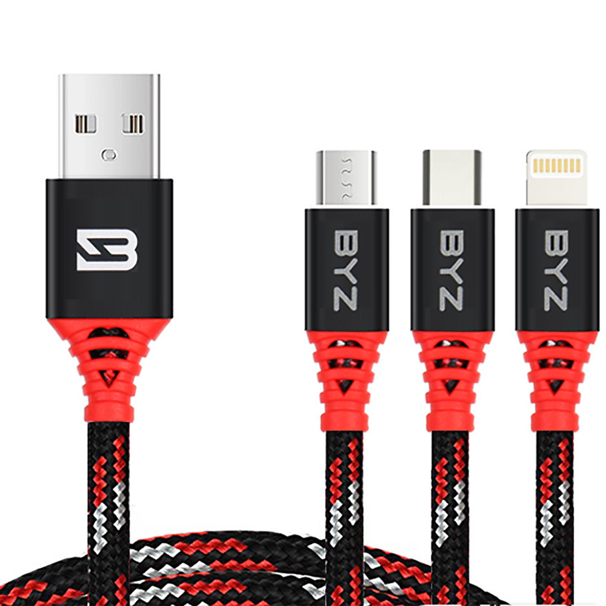 Cáp sạc byz dây dù iphone và android dây dẹp hàng xịn chất lượng