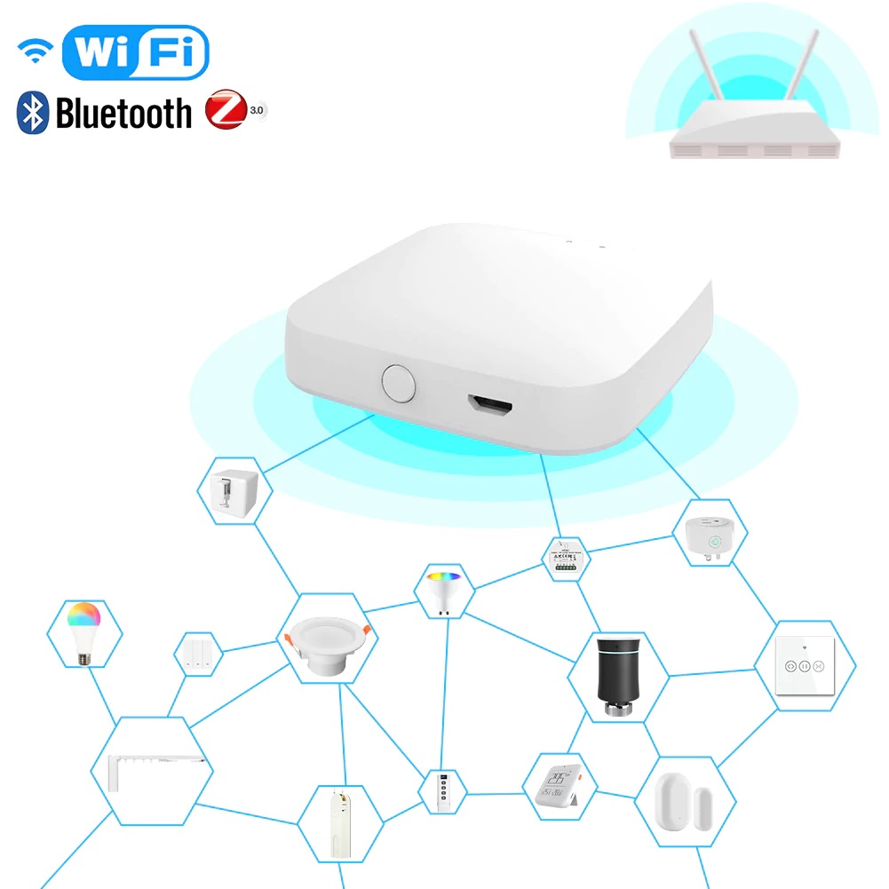 Cục điều khiển trung tâm sóng Zigbee, bluetooth (Hãng Moes - Tuya)