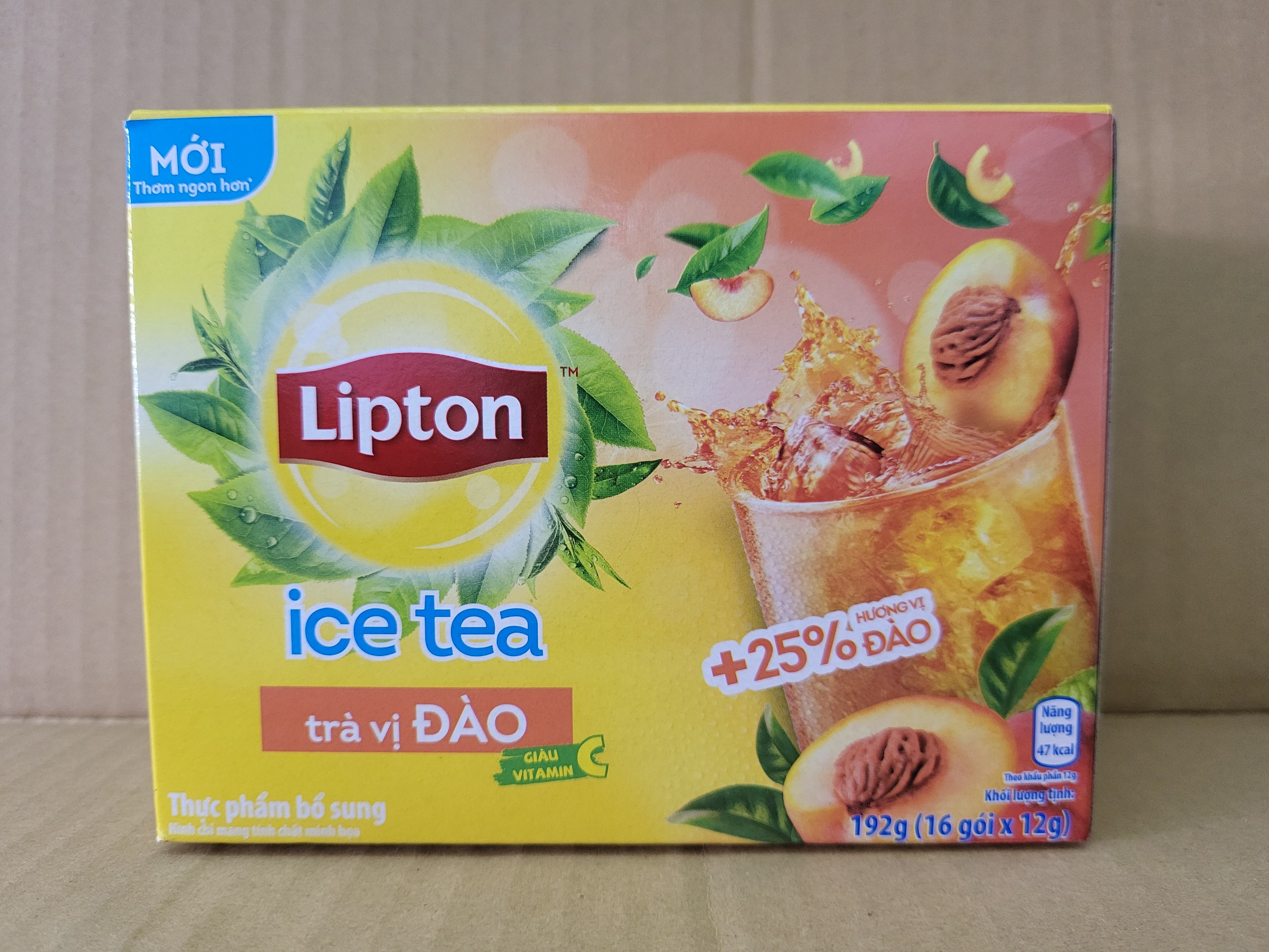 [Hộp 192g – VỊ ĐÀO] TRÀ HÒA TAN [VN] LIPTON Peach Ice Tea