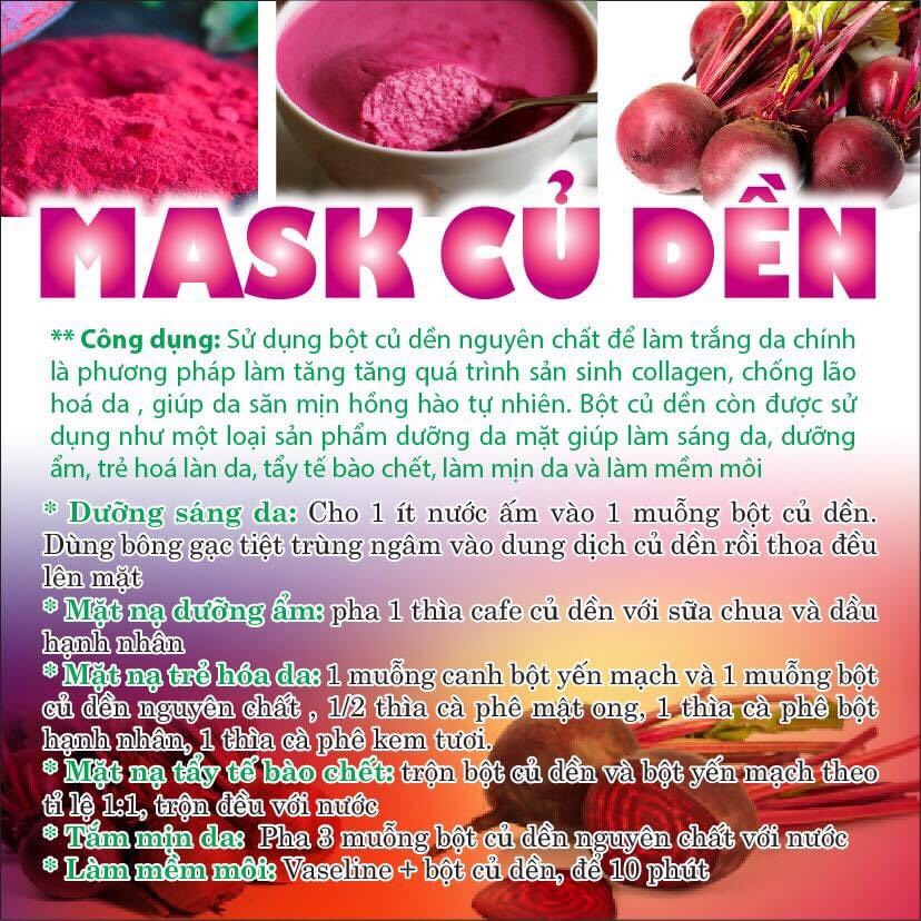 Bột củ dền trắng da và cấp ẩm căng mượt