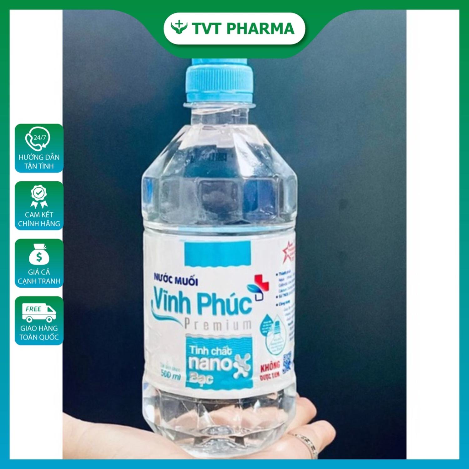 Nước muối sinh lý nacl 0.9% vĩnh phúc nano bạc
